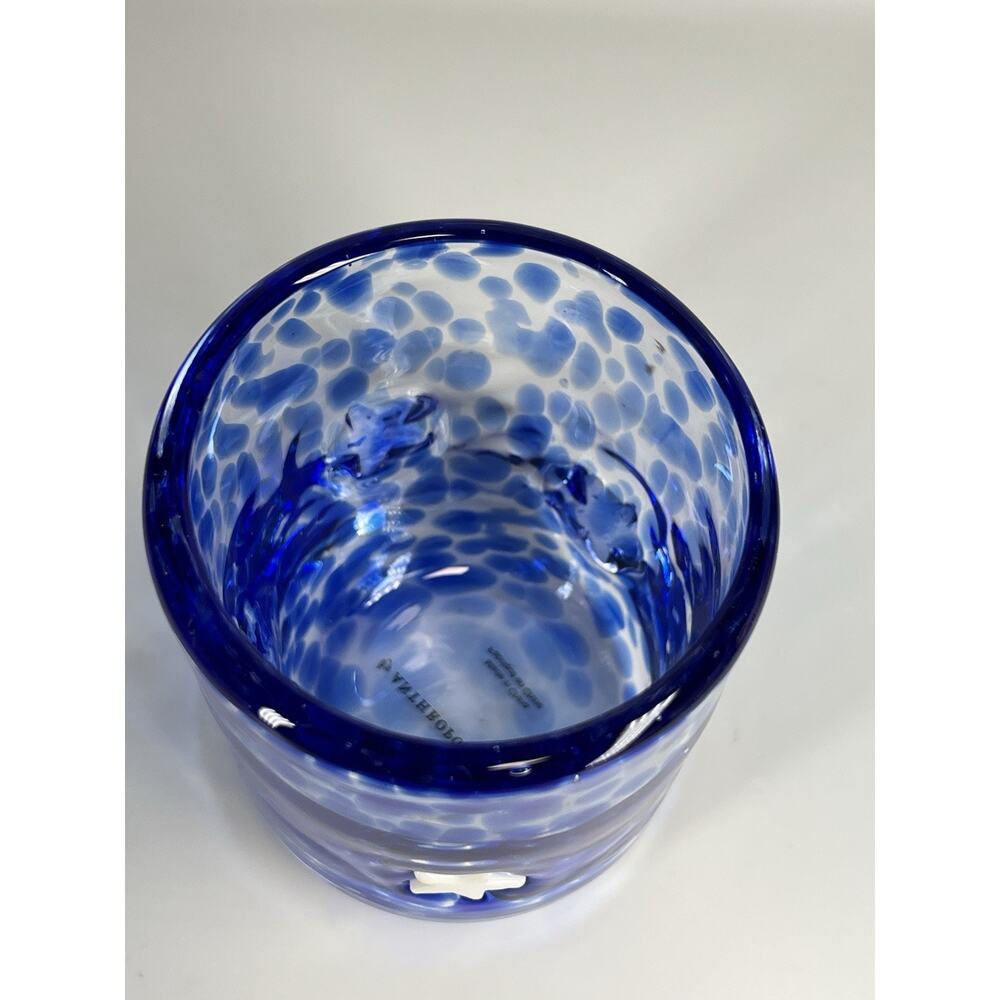 Anthropologie Icon Confetti Star Blue Juice Glass - Picture 4 of 5